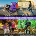 thumbnail image 7 of CL.HPAHKL Pet Stroller Foldable Pet Stroller Travel Stroller for Cats and Medium Dogs Includes 360 Degree Front Wheel Swivel,Mesh Panels and Canopy, Storage Basket, Cup Holder,Purple, 7 of 7