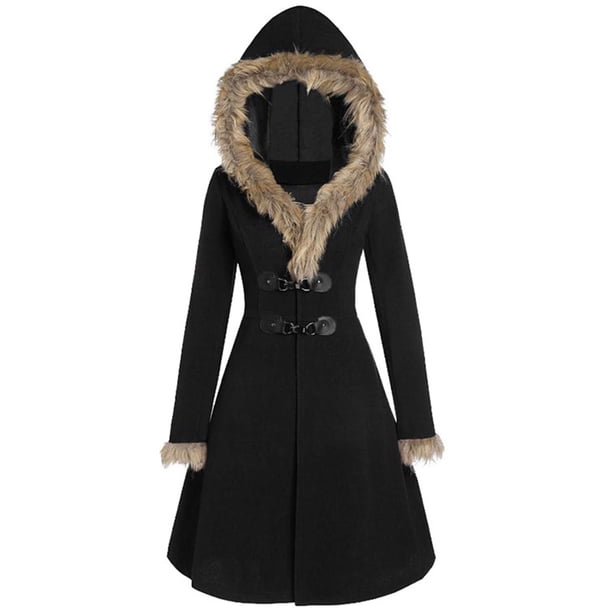 Moda mujer cárdigan sólido botón otoño abrigo con capucha blusa delgada prendas de vestir Pompotops qwe18946