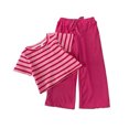 thumbnail image 1 of Minnieouse Niños rayas patrón camiseta pantalones conjunto ejercicio senderismo deportes estilo Casual elástico niñas Tops pantalones Kit 110 Type3 NO3, 1 of 6