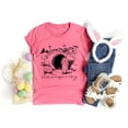 thumbnail image 4 of Mujeres Manga Corta de Verano Tops Pascua Impresa Cuello Redondo, Blusa de Moda Casual para la Primavera, 4 of 4