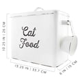 thumbnail image 6 of AuldHome Design Farmhouse Cat Food Container (White); Enamelware Rustic Cat Food Bin w/ Scoop, 6 of 9