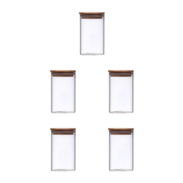 Frascos de almacenamiento de vidrio apilables Cateissary Con tapas herméticas duradero transparente
