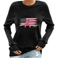 thumbnail image 3 of Nfurl Breast Cancer Awareness Shirts for Women Pink Ribbon Graphic Tees Flag Printed Long Sleeve Crewneck T Shirts Fall Tunic Tops Black XXL, 3 of 5