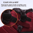 thumbnail image 6 of CHICVOMEY Comfort Winter Snow Boots for Women Waterproof Short Booties with Warm Fur Lined Slip On Ankle Boots for Indoor & Outdoor, 6 of 8