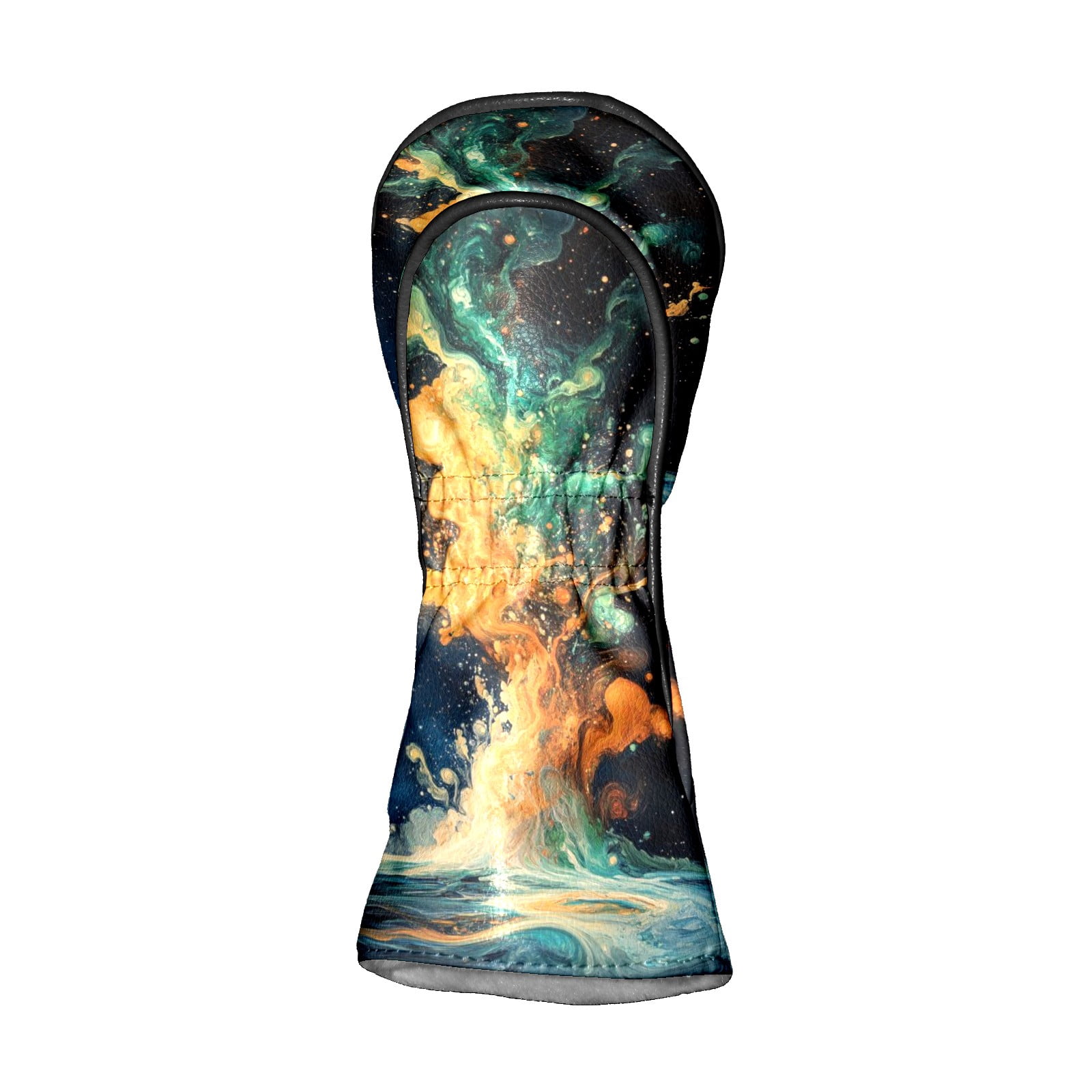 Golf Head Covers - Oil Painting Style Design, Premium Waterproof PU Leather, Plush Lining, Fits Driver/Hybrid, Artistic Golf Gift