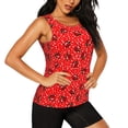 thumbnail image 2 of Fotbe Red Ladybugs On White Dotted Womens Loose Fit Casual Flowy Slim-Fit Tank Tops Athletic Round Neck Trendy Sleeveless Summer Tops for Gym and Yoga-Small, 2 of 7