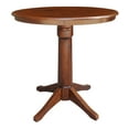 thumbnail image 4 of 36" Round Solid Wood Pedestal Counter Height Table in Espresso & 2 Stools, 4 of 8