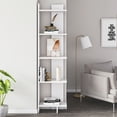 thumbnail image 7 of Alice 67" 5-Shelf Corner Bookcase White, 7 of 7