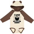 thumbnail image 3 of Inktastic I Love My Bearded Daddy with Beard Silhouette Boys or Girls Long Sleeve Baby Bodysuit, 3 of 5