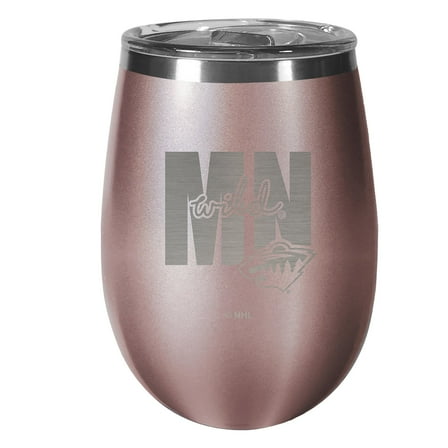 Minnesota Wild 10oz. Rose Gold Wine Tumbler