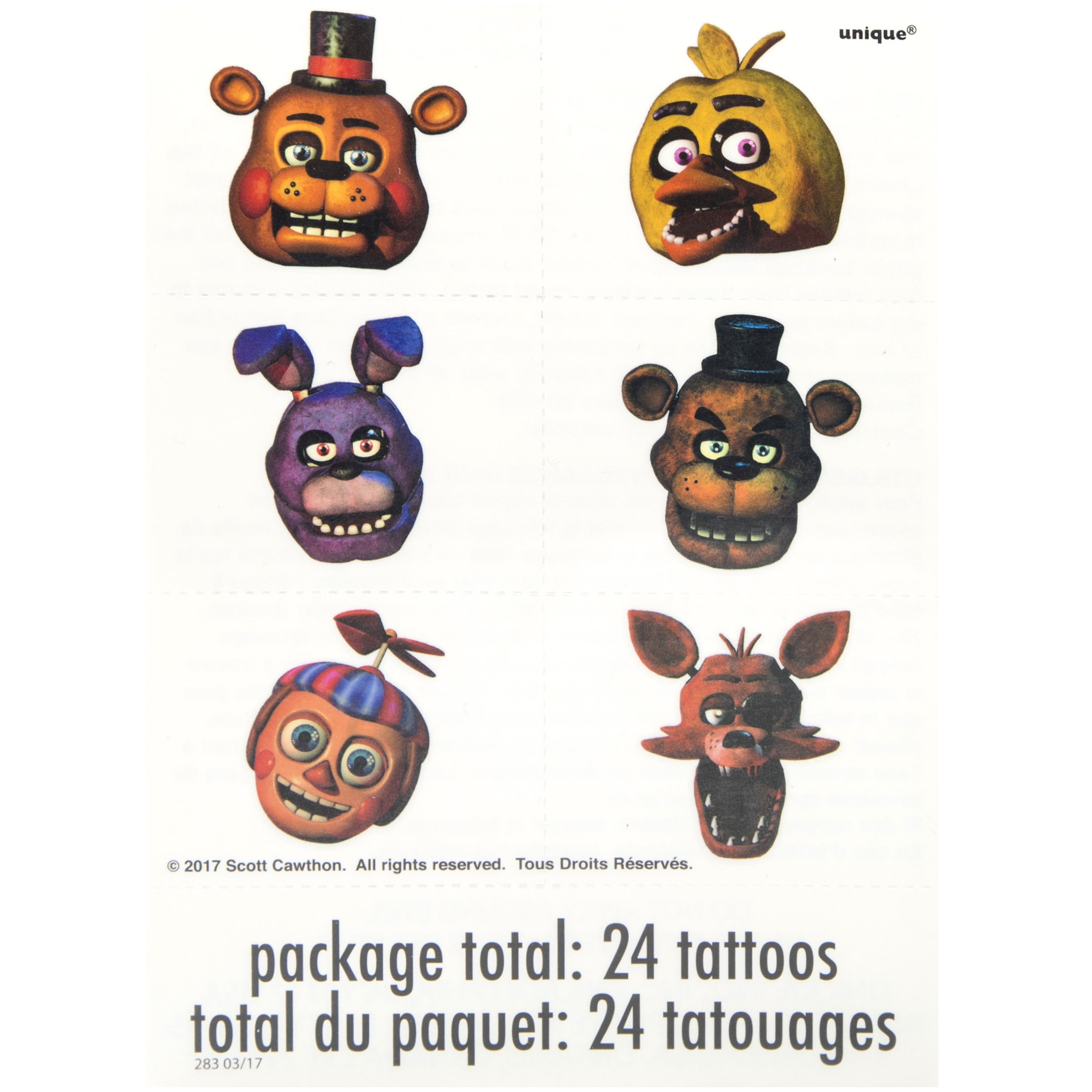 Party Supplies Five Nights At Freddy S Tattoo Home Garden