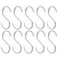 thumbnail image 1 of Unique Bargains 16Pcs 4.1 Inch Flat S Hooks Hanging Hook for Home Kitchen Storage, 7mm Silver, 1 of 6