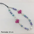 thumbnail image 2 of 1pcsY2K Polymer Clay Print Vintage Round Bead mobile phone chain Mobile phone tie Chain wristband - style:style1;, 2 of 5