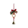 thumbnail image 2 of Qjidjing Christmas Tree Ornaments, Xmas Hanging Wind Chime Pendants with Red Bow, for Xmas Tree, Front Door, Car Interior Decor, 2 of 6