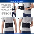 Lumbar Support Back Brace with Removable Pad, Black, Regular,,XL，G14353
