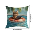 thumbnail image 3 of JoyMoreHome Cute Funny Cat Pattern Throw Pillow Cover with Hidden Zipper, 18x18 Inch Soft Durable Pillowcase for Livingroom, Sofa, Bedroom, Office, 3 of 6