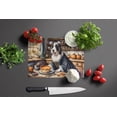 thumbnail image 3 of Bearded Collie Fall Kitchen Pumpkins Glass Cutting Board Large 12 in x 15 in, 3 of 5