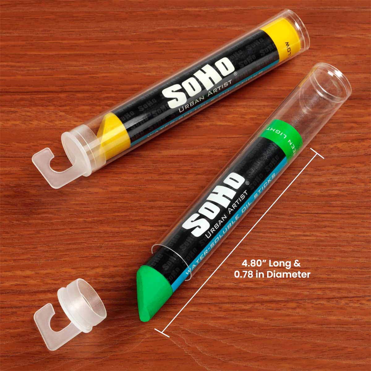 SoHo Urban Artist Water Soluble Oil Sticks for Artists – Colorless Blender Oil Paint Stick - 37 ml - 3-Pack - No Brushes or Solvents Needed, Paint Any Primed Surface, Water Clean-Up, Non-Toxic