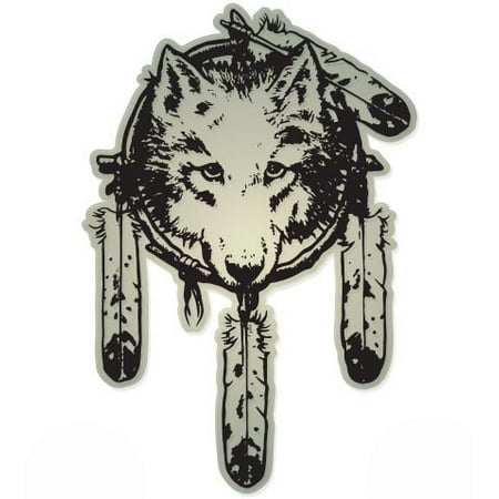 Wolf Native American Dream Catcher Vinyl Sticker Waterproof Decal Sticker 5