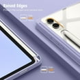 thumbnail image 3 of Fintie Hybrid Slim Case for Samsung Galaxy Tab S10 Plus 2024/ Tab S9 Plus 2023 12.4 Inch with S Pen Holder, Shockproof Cover with Clear Transparent Back Shell, Auto Wake/Sleep, Lilac Marble, 3 of 10
