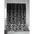 thumbnail image 5 of Ombre Leopard Shower Curtain, Print Black White Gradient Waterproof Shower Curtain Set with 12 Hooks Lightweight Washable Fabric Shower Curtains for Bathroom 72x72 Inches, 5 of 6