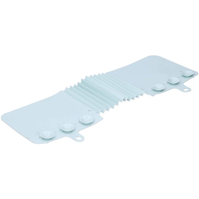 Protector contra salpicaduras plegable para fregadero con ventosas, deflector de agua, protector contra salpicaduras, utensilio de cocina, accesorio de cocina ecológico, 16,7x6,7x0,4 pulgadas (azul claro) ER