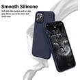 thumbnail image 3 of Compatible with iPhone 12 Pro Max Case,Ultra Slim Fit Phone Case Liquid Silicone Cover with Full Body Protection Anti-Scratch Shockproof Bumper & Soft Microfiber Lining,6.7 inch(Midnight Blue), 3 of 12