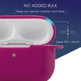 thumbnail image 3 of Insten Shockproof Silicone Protective Skin Compatible with Apple AirPods Pro 2019 Charging Case, Supports Wireless Charging, Includes Carabiner Keychain, Rose Red, 3 of 10