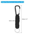 thumbnail image 2 of Uxcell Paracord Keychains Braided Paracord Keychain Clip Paracord Lanyard with D Hook Clip Black 2 Pcs, 2 of 6