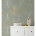 thumbnail image 3 of NextWall  Starburst Geo Peel and Stick Wallpaper Silversmoke & Gold, 3 of 6