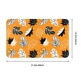 thumbnail image 2 of Front Door Mat, Bold Black and White Leaves Orange Indoor Mats for Bedroom Bathroom Kitchen, Floor Mat Non-Slip, Soft Carpet Floor Cover Machine Washable Entryway Mat - 20x31.5in, 2 of 6