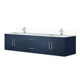 thumbnail image 4 of 80" W X 22" D Navy Blue Vanity With White Quartz Top And Faucet - Spacious Shelving, Stain Countertop Drawer, Construction, 4 of 4