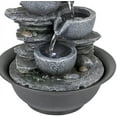 thumbnail image 6 of 10.6inch Rock Indoor Water Fountain  Meditation Tabletop Fountain with LED Light for Home Office Bedroom, 6 of 9