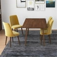 thumbnail image 5 of Alpen Mid Century Modern Solid Wood Walnut Kitchen Table and Chairs for 4, 5 of 6