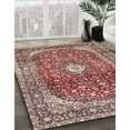 thumbnail image 2 of Ahgly Company Indoor Rectangle Traditional Brown Red Persian Area Rugs, Swatch Sample, 2 of 6