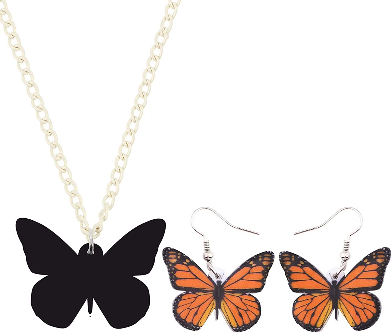 Sterling Silver Monarch Butterfly Necklace - Martha Jackson