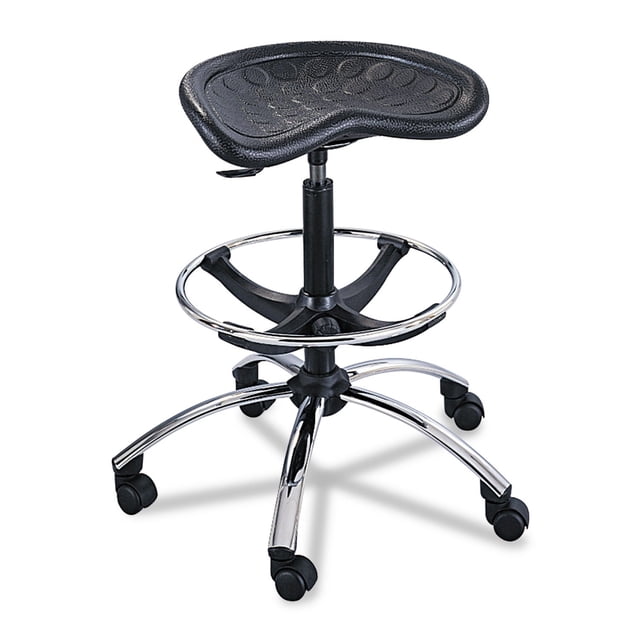 Scranton & Co Chaise de Dessin Noire avec Base Chromée