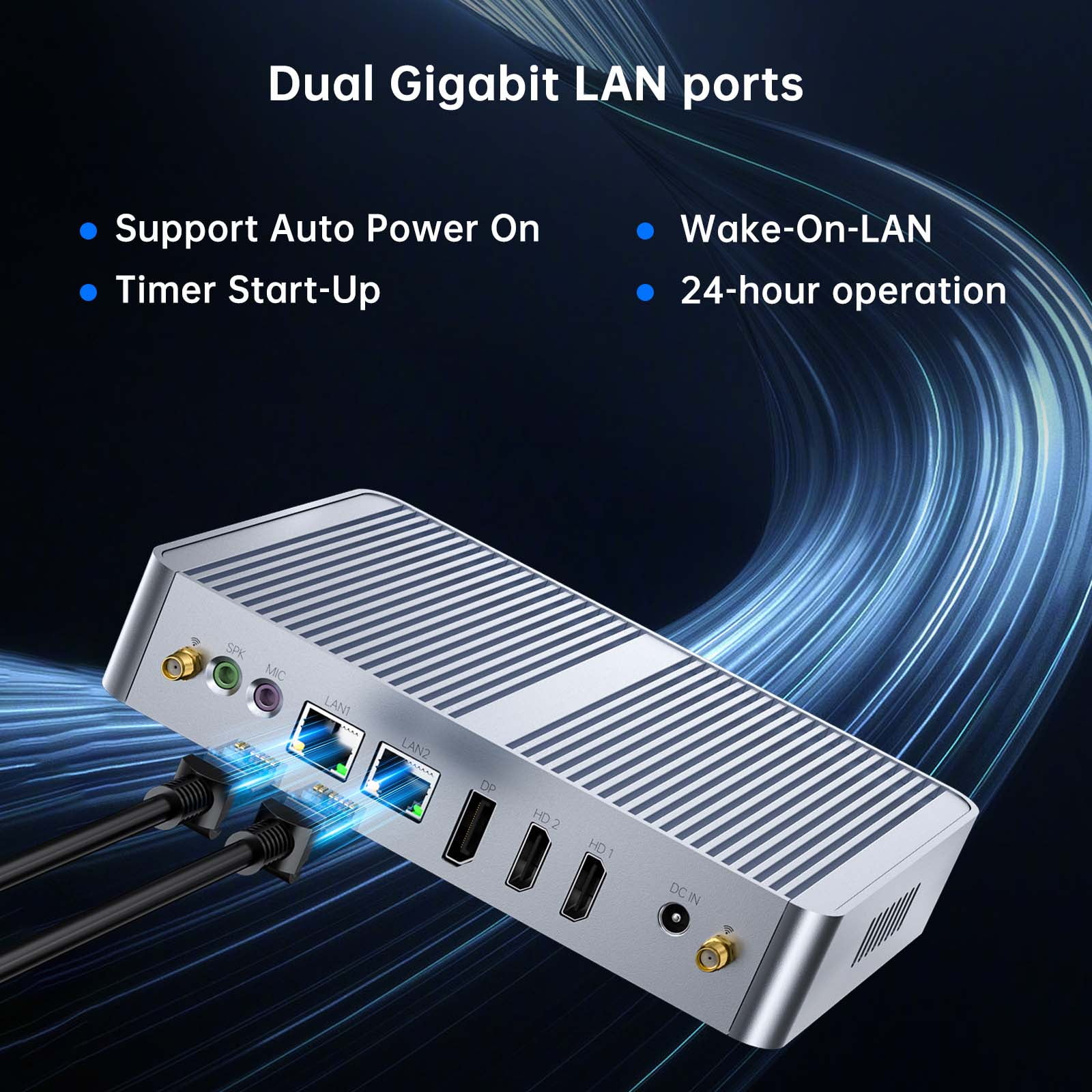 Mini PC Intel Alder Lake N100 (up to 3.4GHz), Desktop Computer Fanless Windows 11 Pro, 8G DDR4 RAM/256G SSD/4K UHD/WiFi 6, BT 5.2 for Business Home Office Recreation