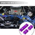 thumbnail image 2 of Unique Bargains 4 Set 8mm Car Auto Engine Spark Plug Wire Separator Looms Divider Organizer Clamp Aluminum Alloy Blue, 2 of 7