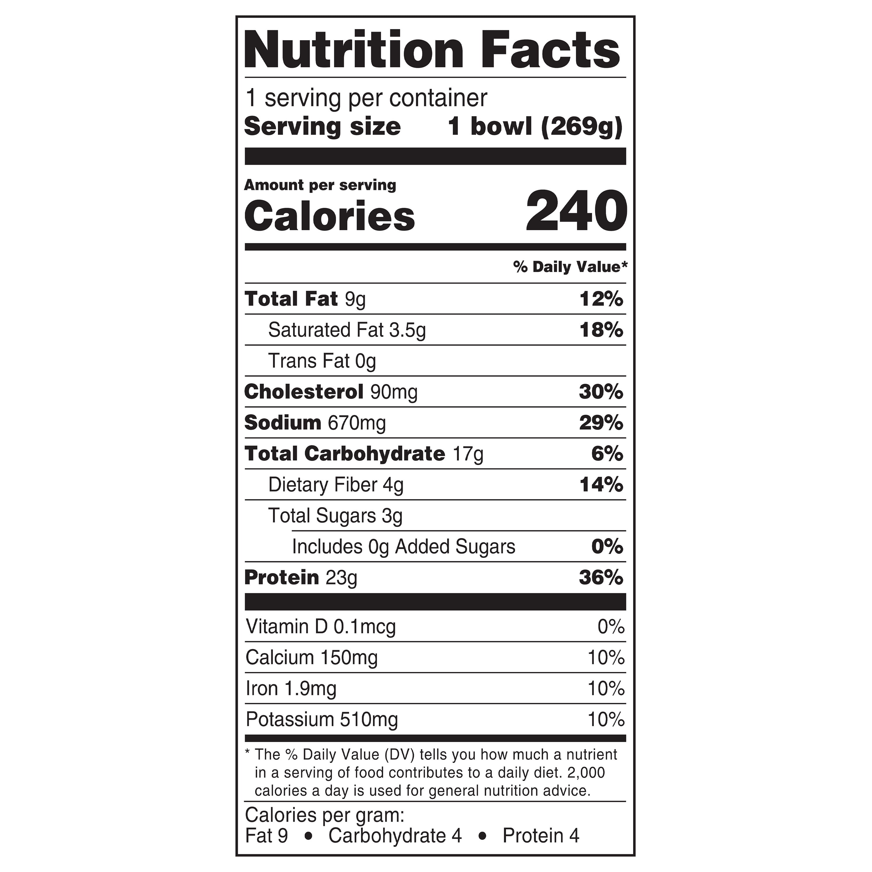 bettergoods Gluten-Free Green Chile Chicken and Riced Cauliflower Bowl, 9.5 oz