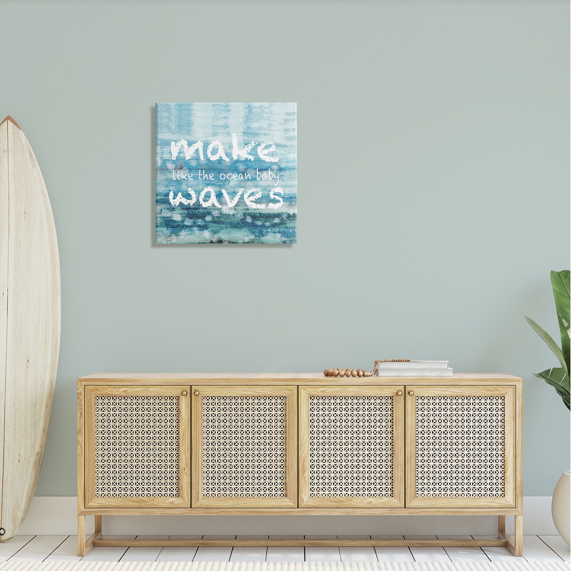 Stupell Make Waves Like The Ocean Baby Abstract Landscape Painting Gallery Wrapped Canvas Print Wall Art