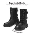 thumbnail image 3 of Botas de Combate Cortas para Niñas DREAM PAIRS Talla 2, 3 of 7