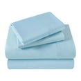 thumbnail image 2 of Superior Egyptian Cotton 400 Thread Count Bed Sheet Set, Split King, Light Blue, 2 of 10