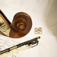 thumbnail image 4 of OULII Violin Bow End Part 1 Set Copper Golden Replacement Parts for Viola Accessories, 4 of 7