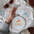 thumbnail image 5 of Non-Woven Water Soluble Embroidery Patterns Wash Away Embroidery Stabilizer Stick and Stitch Embroidery Paper Mushroom House 297x210mmm 4pcs/set, 5 of 9