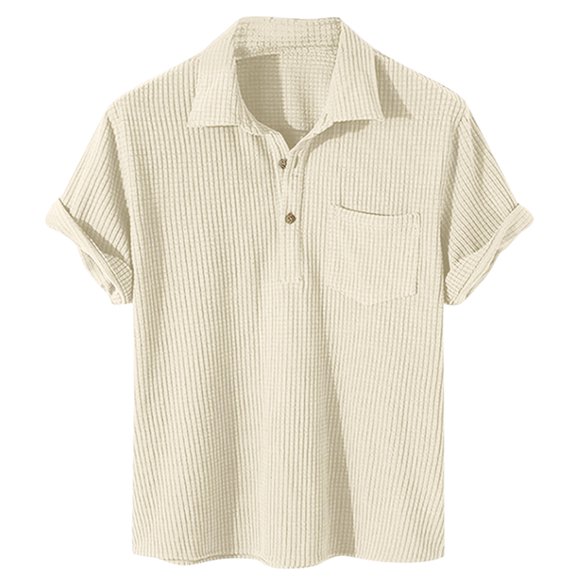 Ketyyh-chn99 Golf Polo Shirts for Men Casual Men's Shirts 2024 Fashion Loose Fit Blouses for Men Khaki,M
