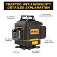 thumbnail image 5 of DEWALT New 4-Sided 360 ° Vertical 3-4D Green Beam 16-Line Self leveling Laser Level with Precise Vertical Cross - line Function, 5 of 7
