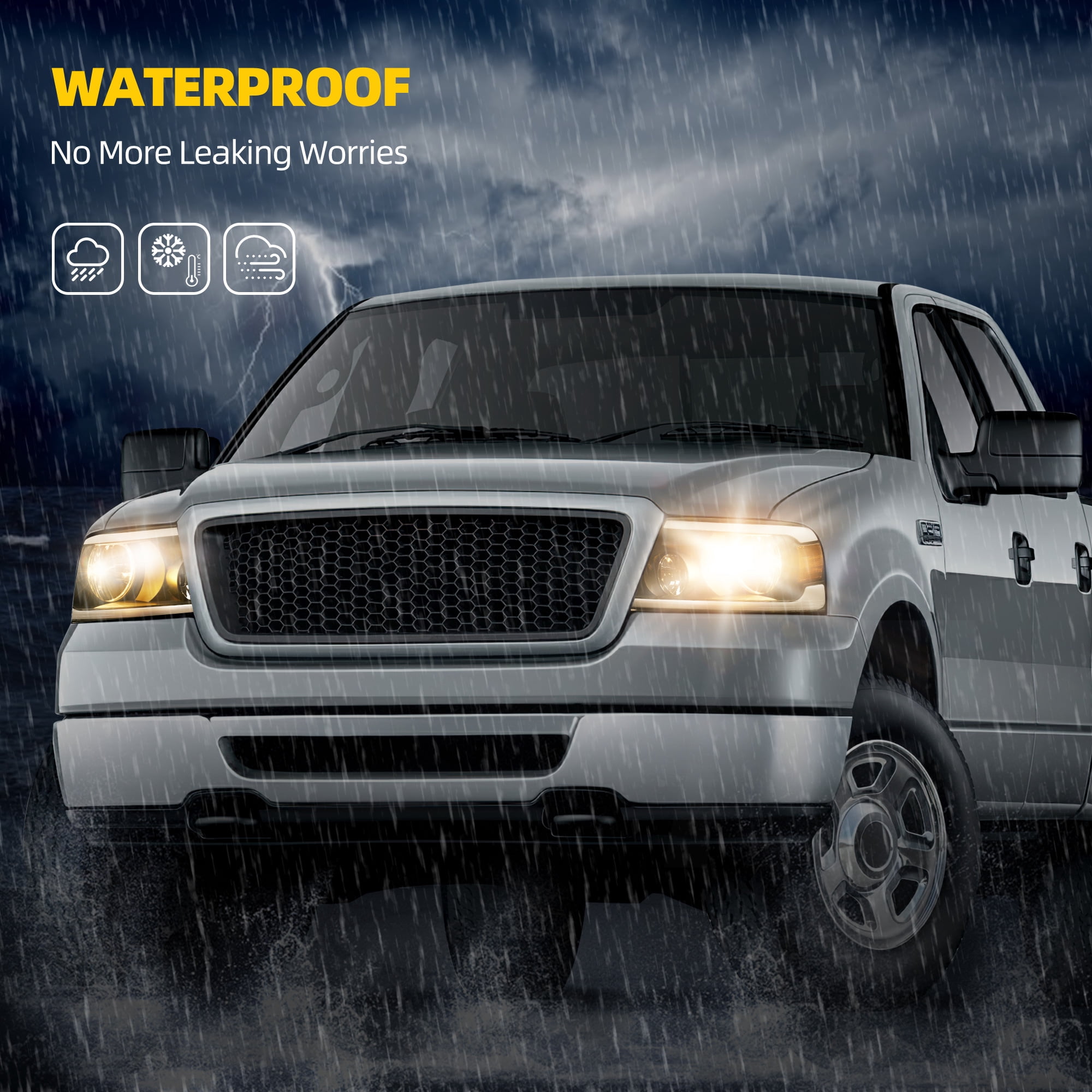 RVNI For 2004-2008 Ford F150 F-150/06-08 Lincoln Mark LT LED DRL Sequential Headlight