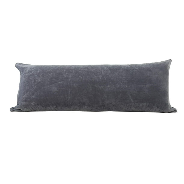 Funda de almohada corporal EVOLIVE, suave piel sintética de microvisón, 21 x 54 cm, gris