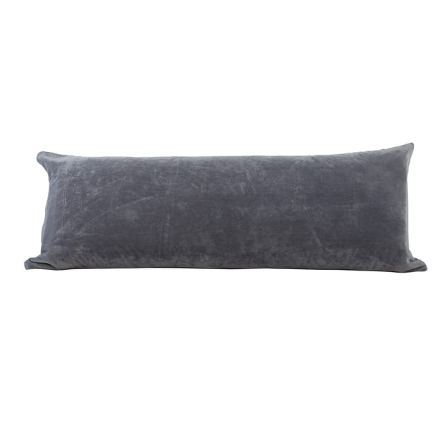 Funda de almohada corporal EVOLIVE, suave piel sintética de microvisón, 21 x 54 cm, gris